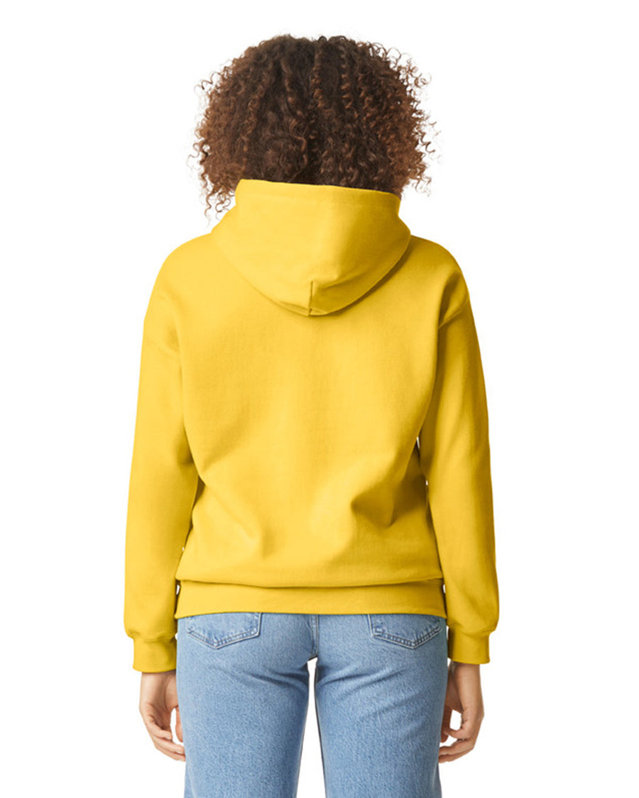 Gildan SF500 Unisex Softstyle Midweight Hooded Sweatshirt - Daisy - model back