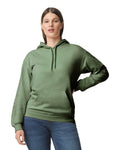 Gildan SF500 Unisex Softstyle Midweight Hooded Sweatshirt - Military Green - model front