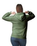 Gildan SF500 Unisex Softstyle Midweight Hooded Sweatshirt - Military Green - model back