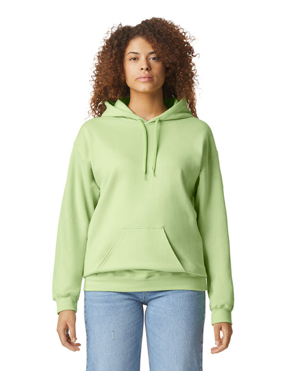 Gildan SF500 Unisex Softstyle Midweight Hooded Sweatshirt - Pistachio - model front