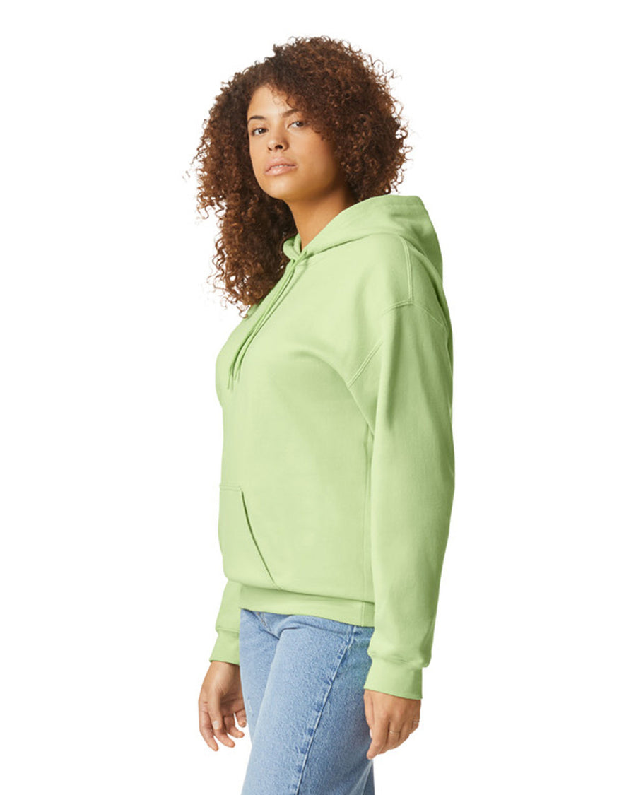 Gildan SF500 Unisex Softstyle Midweight Hooded Sweatshirt - Pistachio - model side