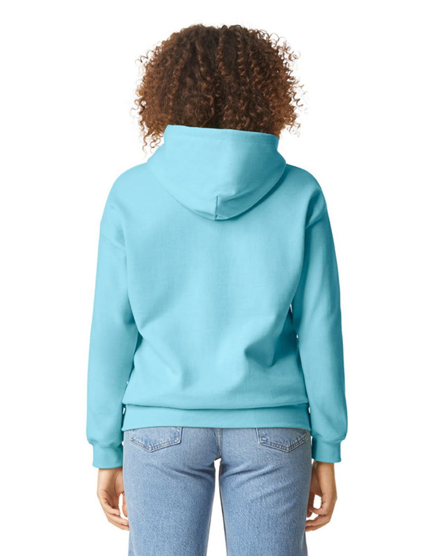 Gildan SF500 Unisex Softstyle Midweight Hooded Sweatshirt - Sky - model back