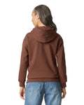 Gildan SF500 Unisex Softstyle Midweight Hooded Sweatshirt - Cocoa - model back