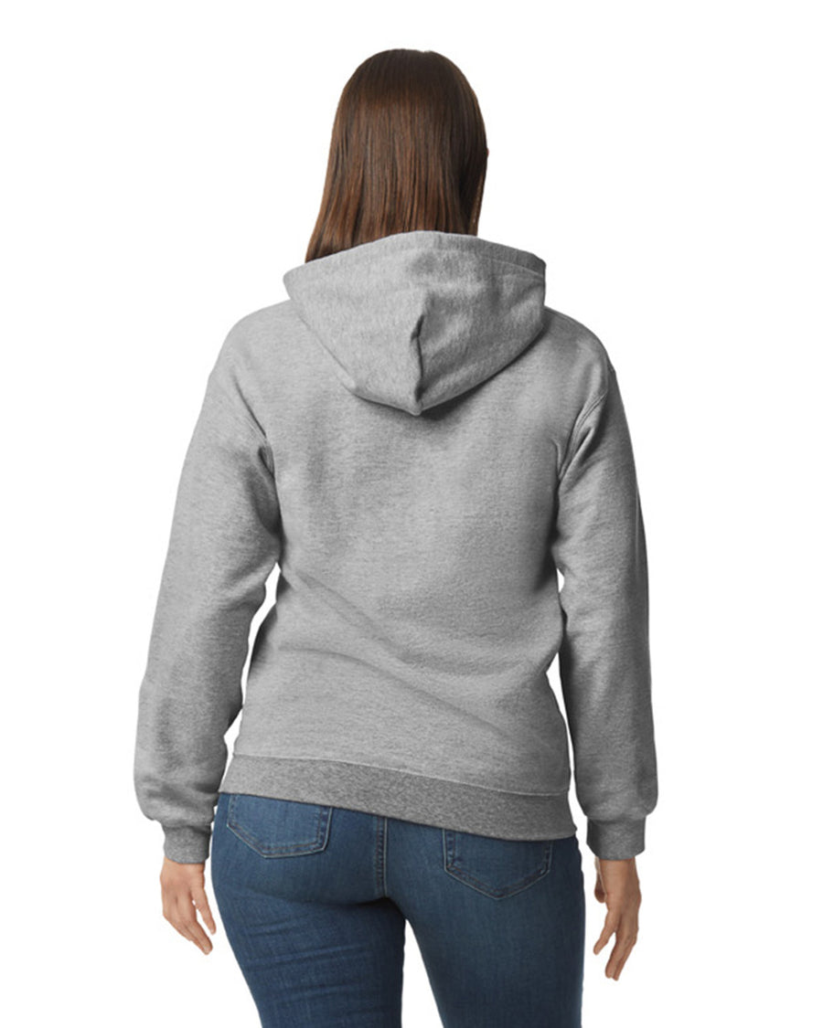 Gildan SF500 Unisex Softstyle Midweight Hooded Sweatshirt - Sport Grey - model back