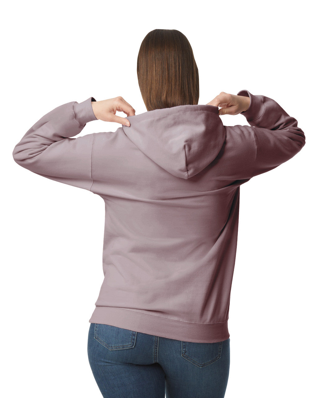 Gildan SF500 Unisex Softstyle Midweight Hooded Sweatshirt - Paragon - model back