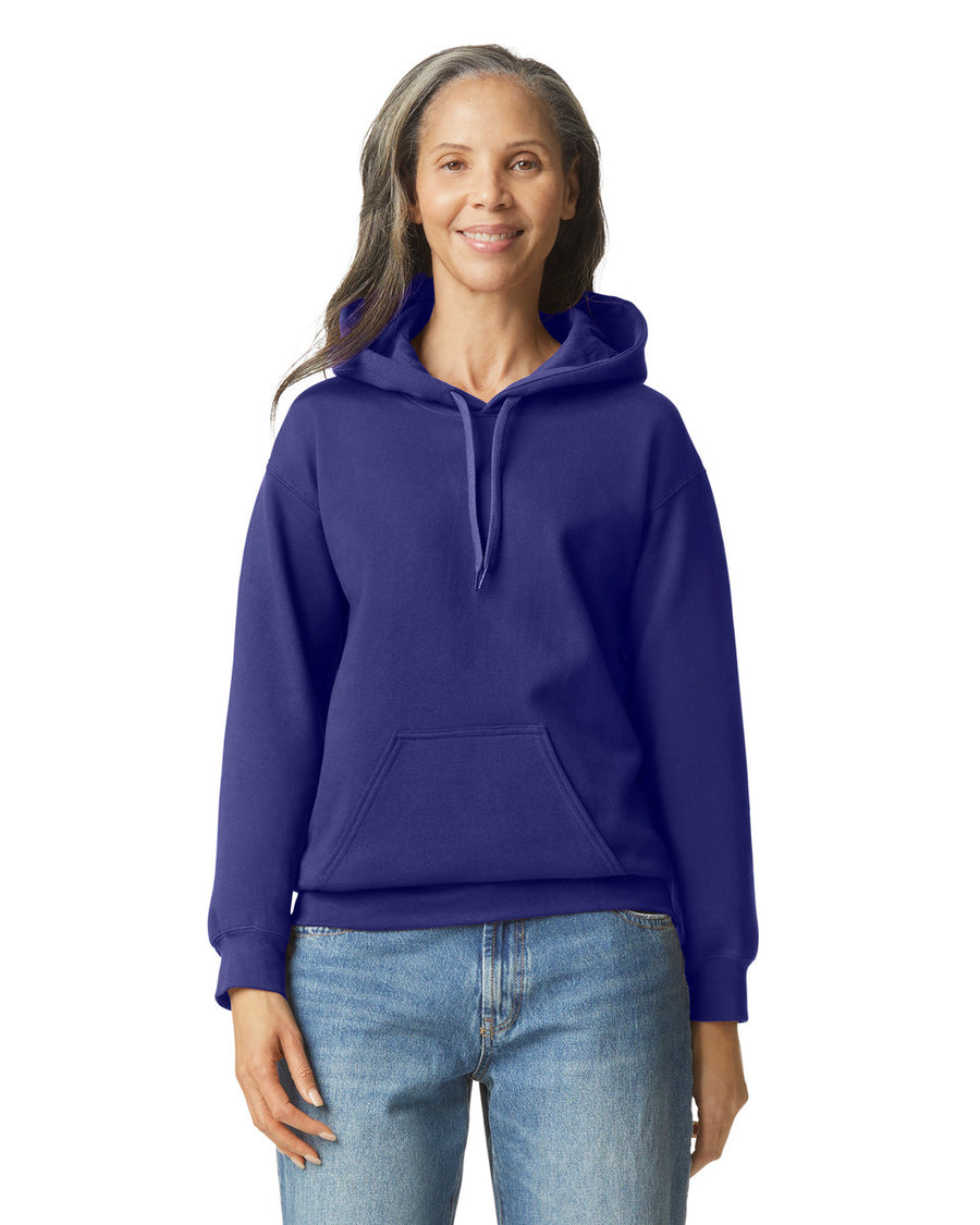 Gildan SF500 Unisex Softstyle Midweight Hooded Sweatshirt - Cobalt - model front