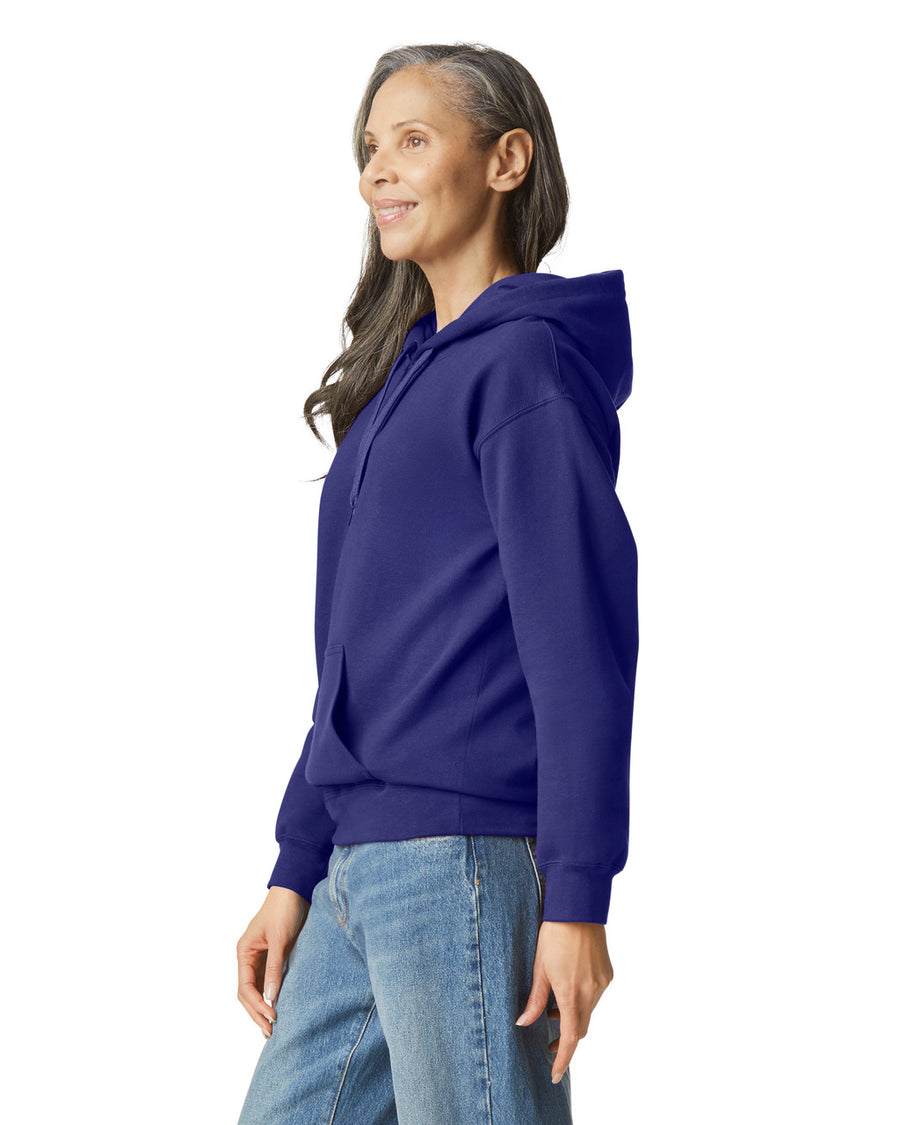 Gildan SF500 Unisex Softstyle Midweight Hooded Sweatshirt - Cobalt - model side