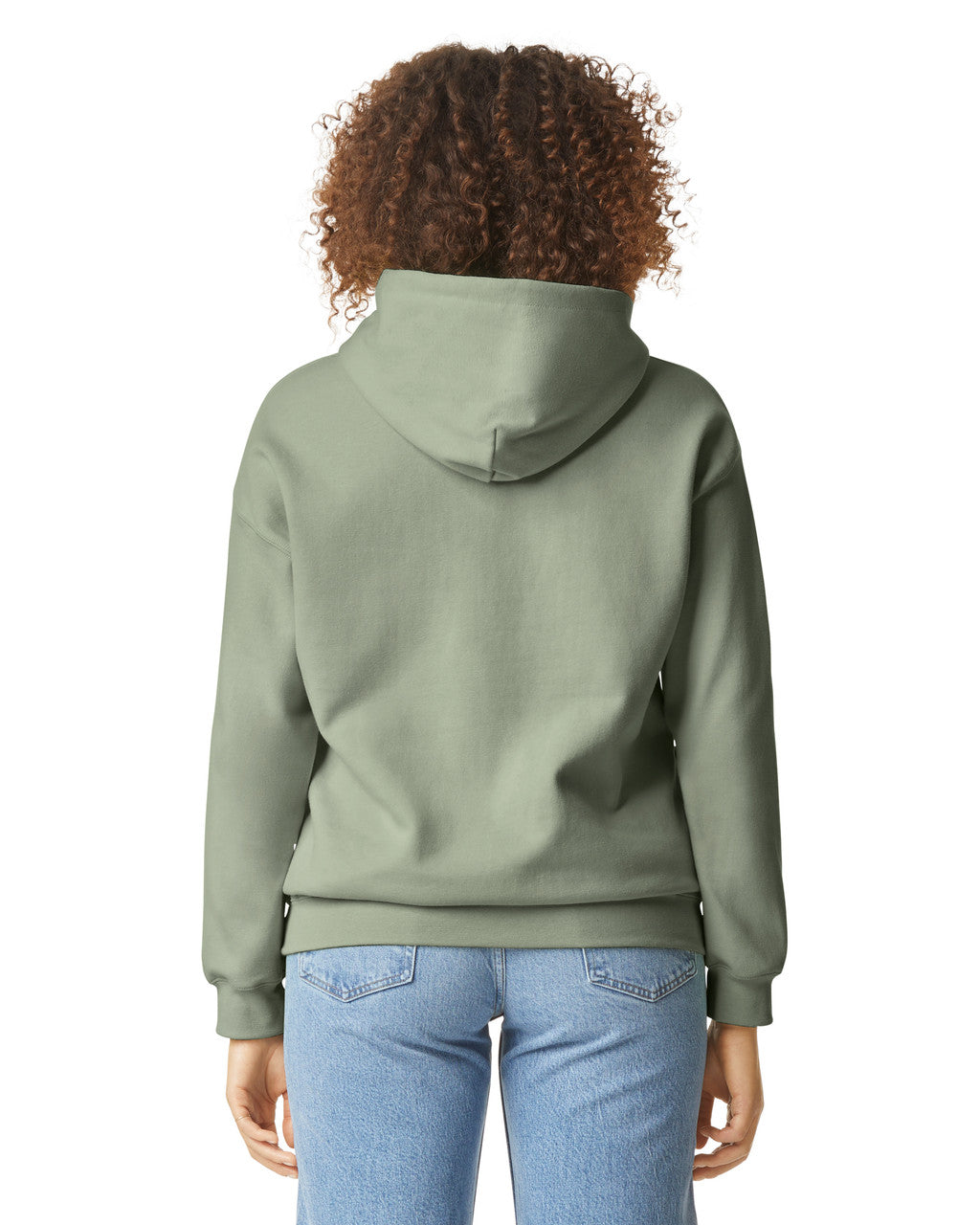 Gildan SF500 Unisex Softstyle Midweight Hooded Sweatshirt - Sage - model back