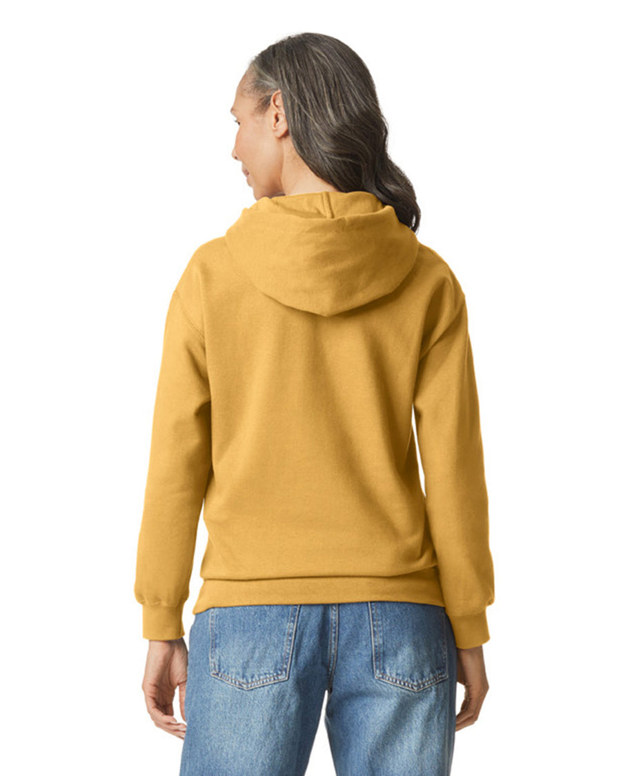 Gildan SF500 Unisex Softstyle Midweight Hooded Sweatshirt - Mustard - model back