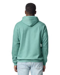 Gildan SF500 Unisex Softstyle Midweight Hooded Sweatshirt - Aquatic - model back