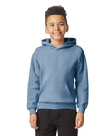 Gildan SF500B Youth Softstyle Midweight Hooded Sweatshirt - Stone Blue - model front