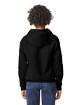 Gildan SF500B Youth Softstyle Midweight Hooded Sweatshirt - Black - model back