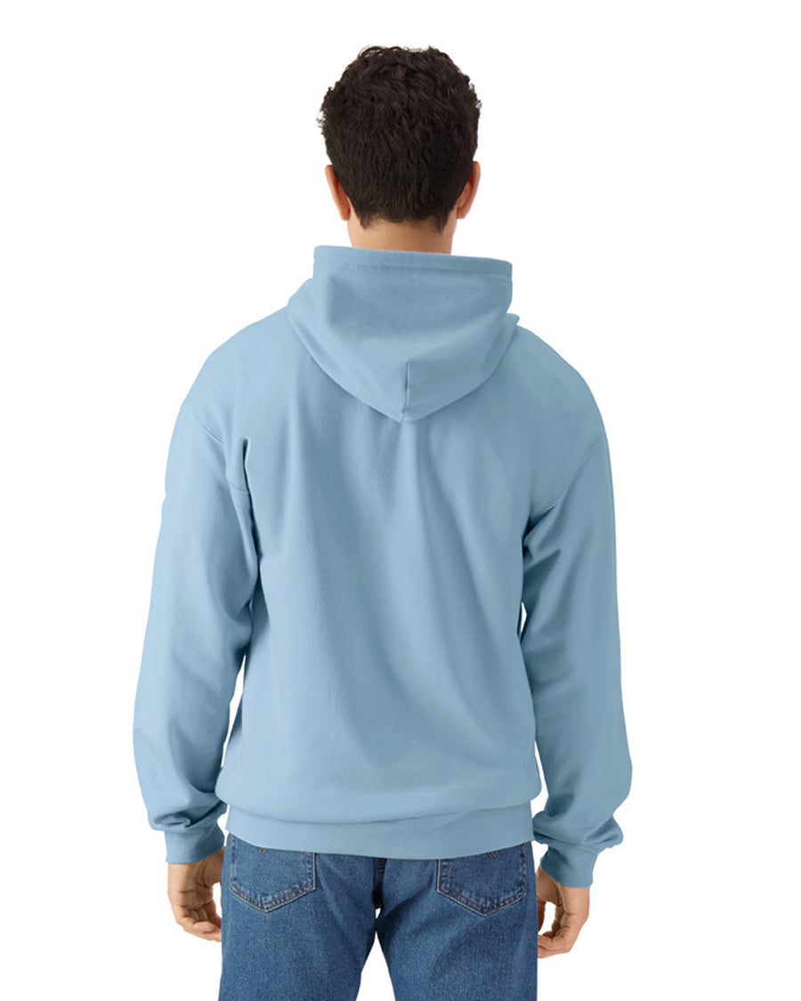 Gildan SF600 Unisex Softstyle Full-Zip Hooded Sweatshirt - Stone Blue - model back