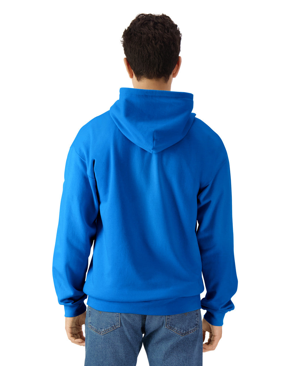Gildan SF600 Unisex Softstyle Full-Zip Hooded Sweatshirt - Royal - model back