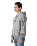 Gildan SF600 Unisex Softstyle Full-Zip Hooded Sweatshirt - Sport Grey - model side