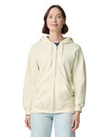 Gildan SF600 Unisex Softstyle Full-Zip Hooded Sweatshirt - Off White - model front