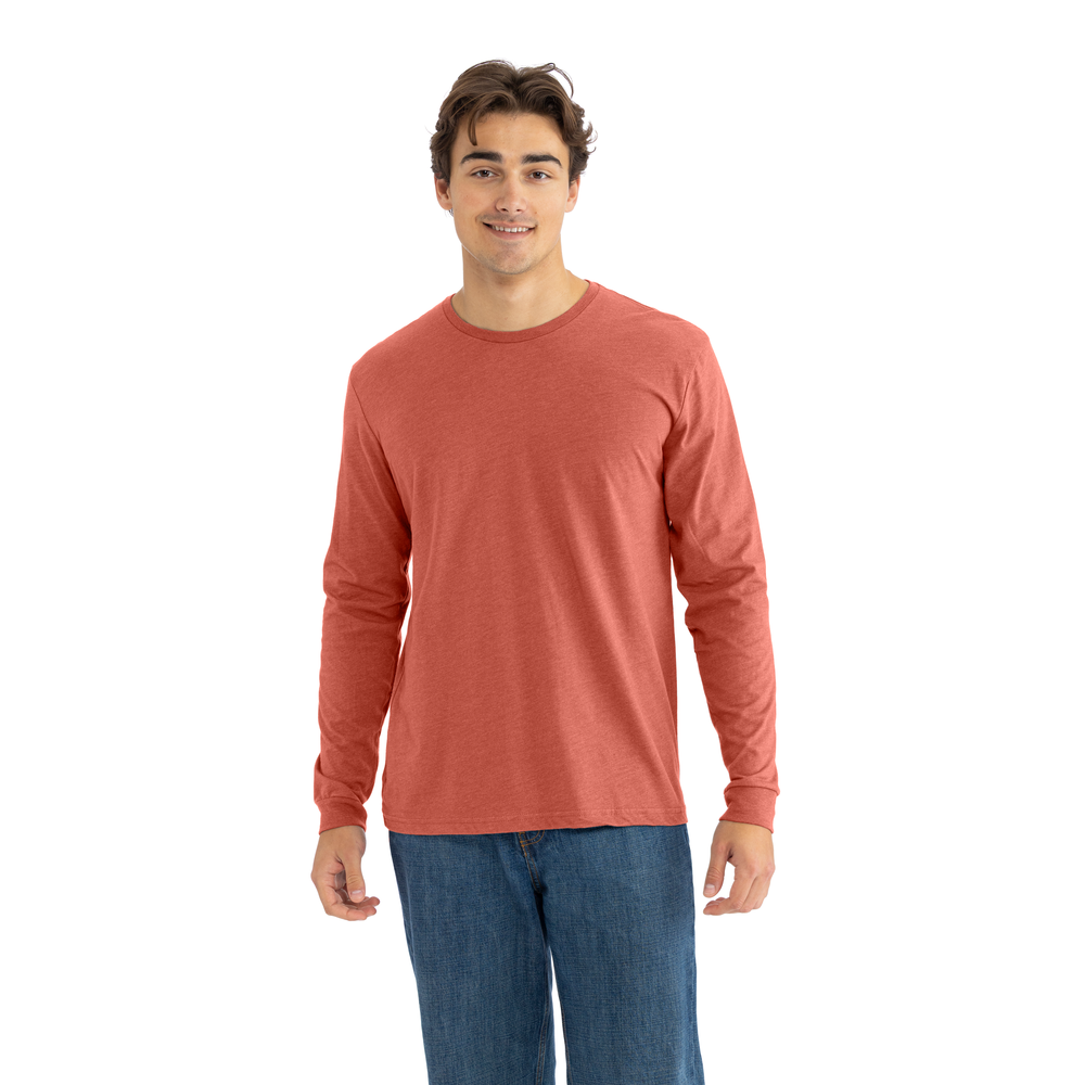 Classic Crew Long Sleeve T-Shirt in Redwood, front view