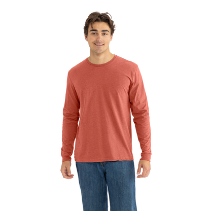 Classic Crew Long Sleeve T-Shirt in Redwood, front view